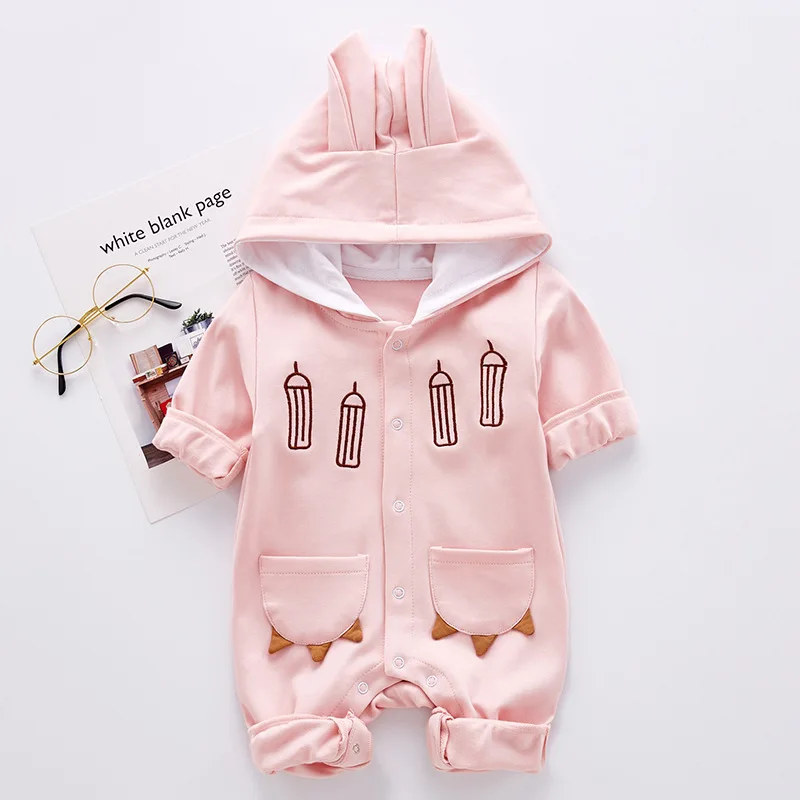 VTOM Autumn New Fashion Baby Rompers Newborn Cartoon Long-sleeved Jumpsuits Children Hooded Clothes For Boys And Girls | Детская одежда