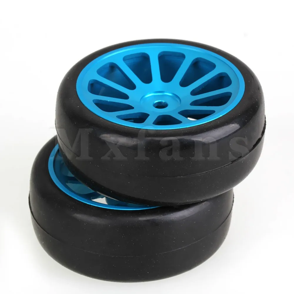 Mxfans 4 xRC1: 10 автомобильные резиновые гладкие шины и алюминиевые 11 спиц колесные