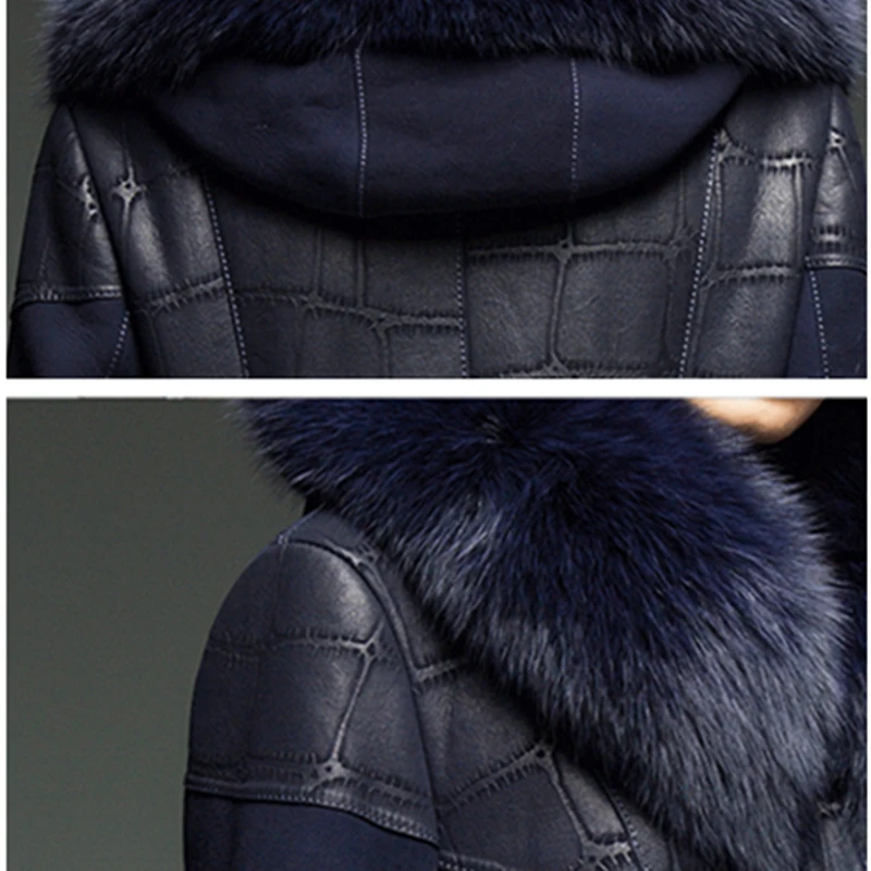 Русский из натуральной овечьей кожи пальто для женщин 2019 новый зима высшее