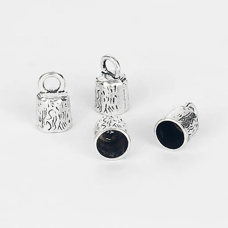 10 шт. резное античное серебро с узором концевые бусины колпачки подходят 9 мм