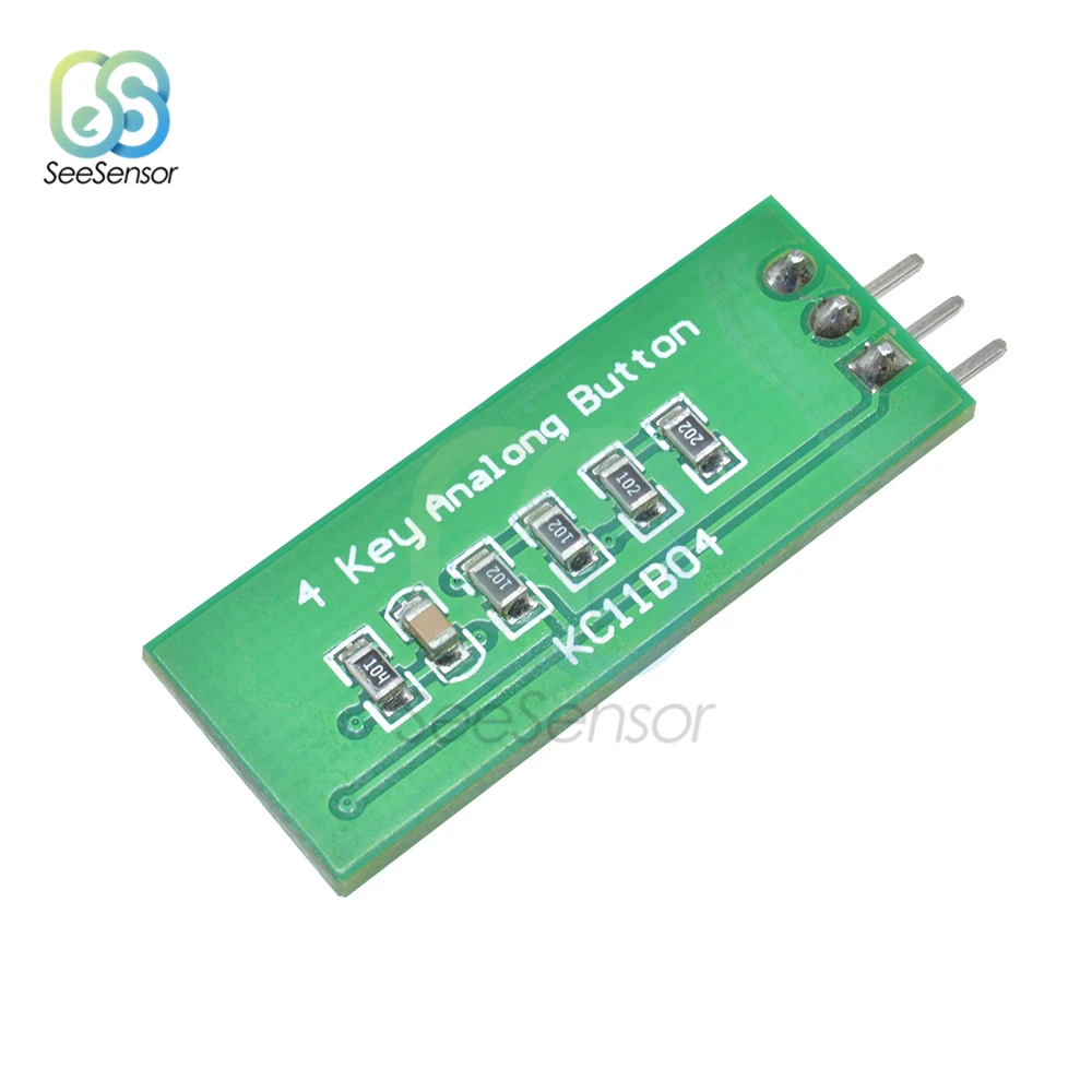 3-12V KC11B04 4 Key Analog Buttons AD Keypad Board ADC Port Keyboard for Arduino MEGA2560 Breadboard | Инструменты