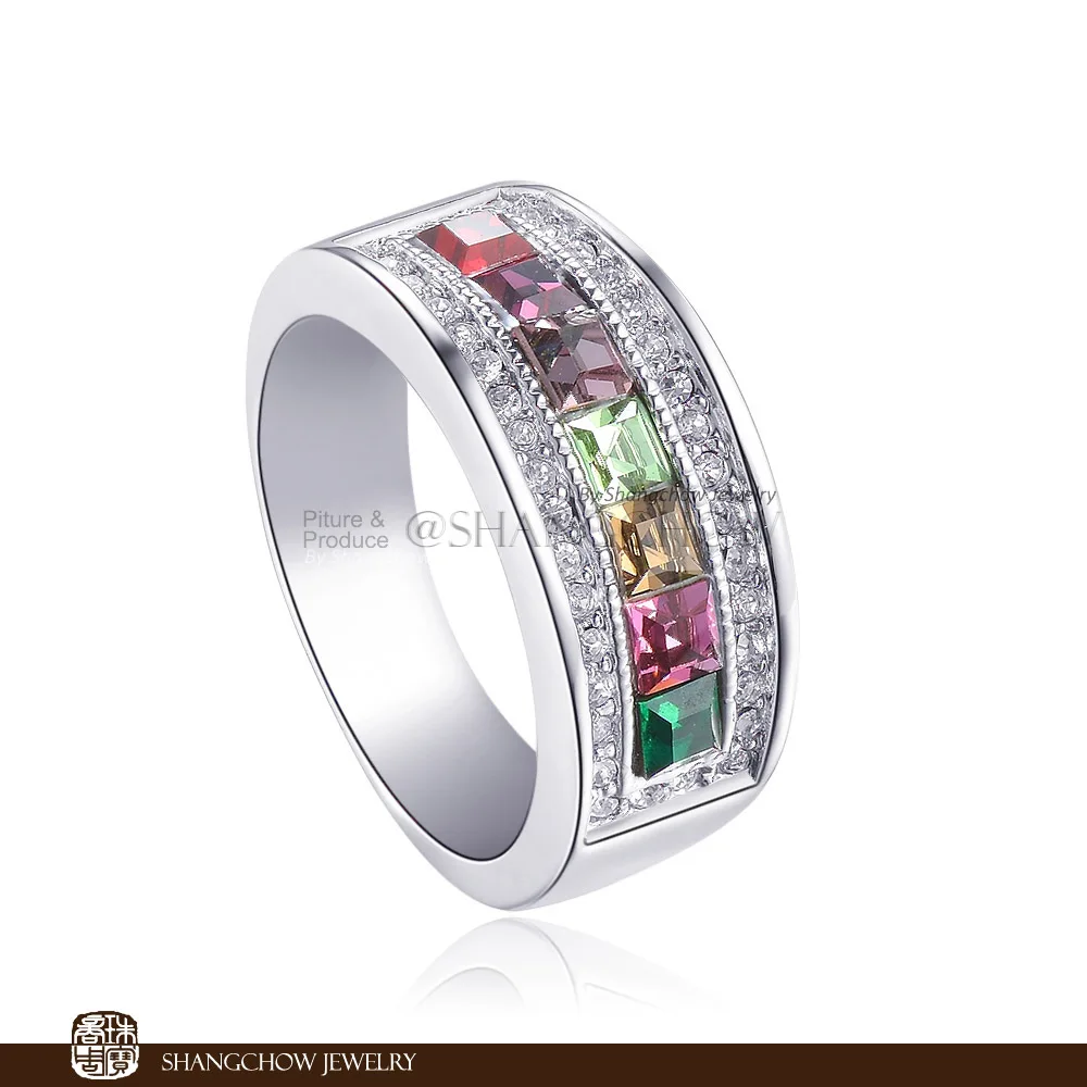 

New! Fashion Jewelry GARNET, Peridot, Yellow Quartz, Kunzite Quartz 925 Sterling Silver Ring for women evening party Gift R0385