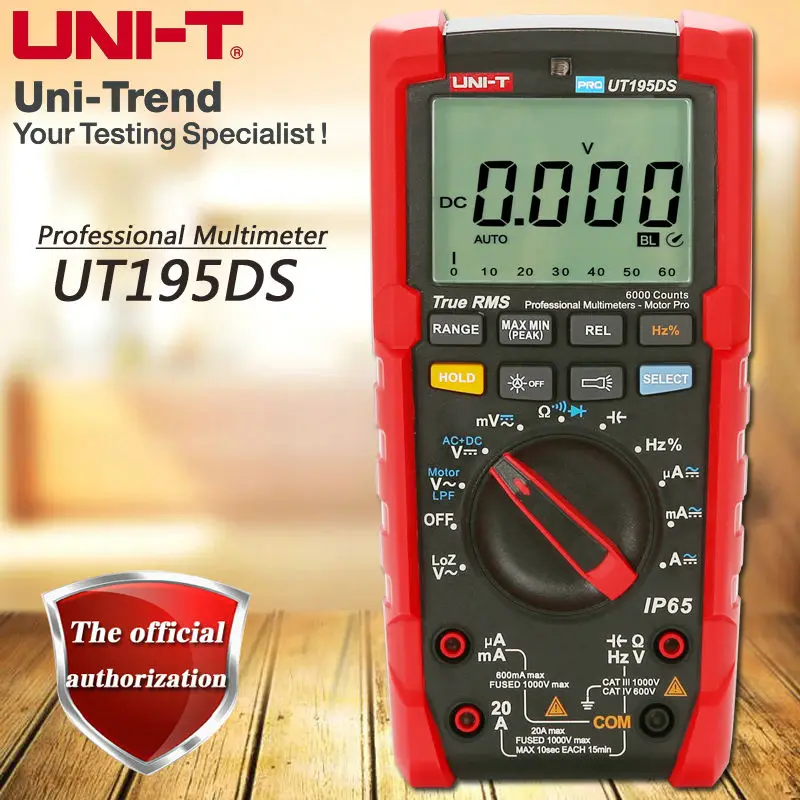 

UNI-T UT195DS Industrial True RMS Digital Multimeter Flashlight / Low Pass Filter Test / LoZ Measurement