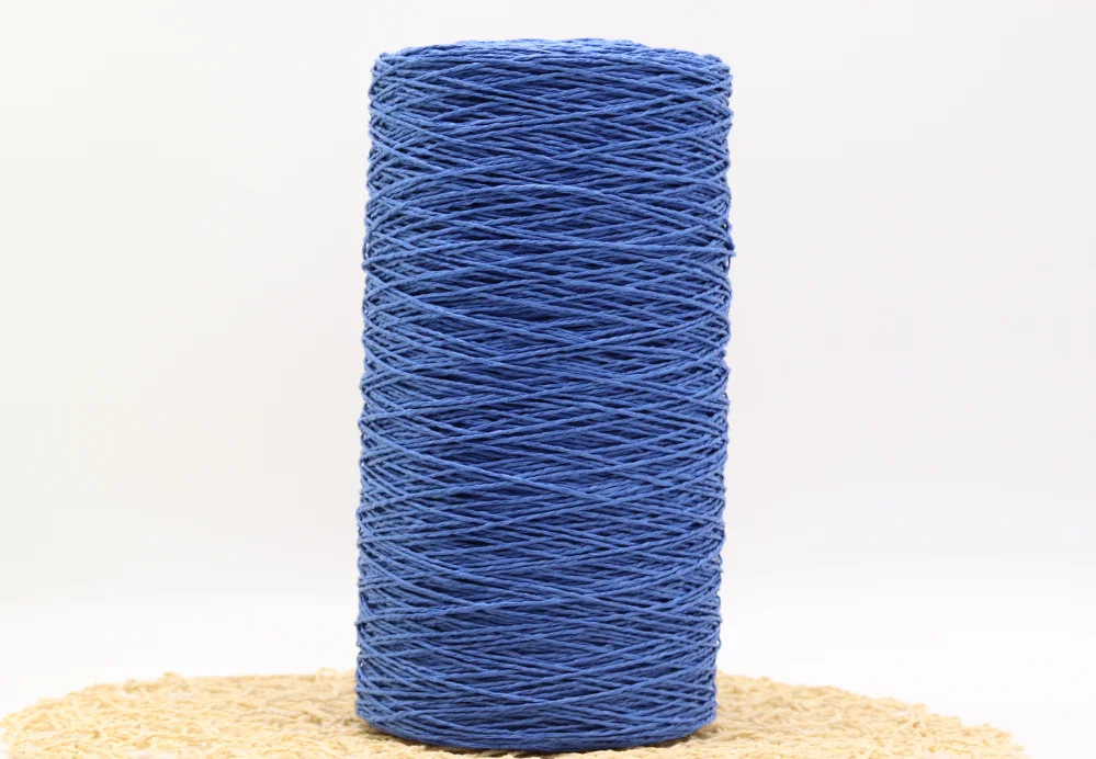 blue 500 г/лот соломенная пряжа из рафии, ручная вязка, летняя шляпа, сумки, пряжа для рукоделия - Цвет: blue