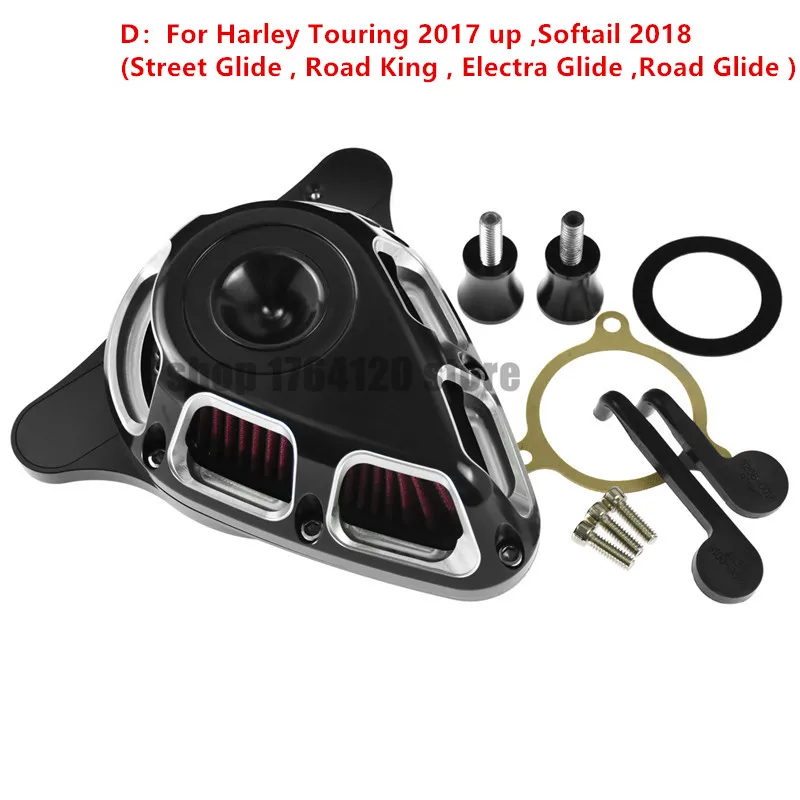with logo Motorcycle Air Inflow Intake Filter For Harley Sportser XL 883 1200 04-19 Touring Street Road Glide 08-18 Dyna FXDLS Softail - Цвет: with logo
