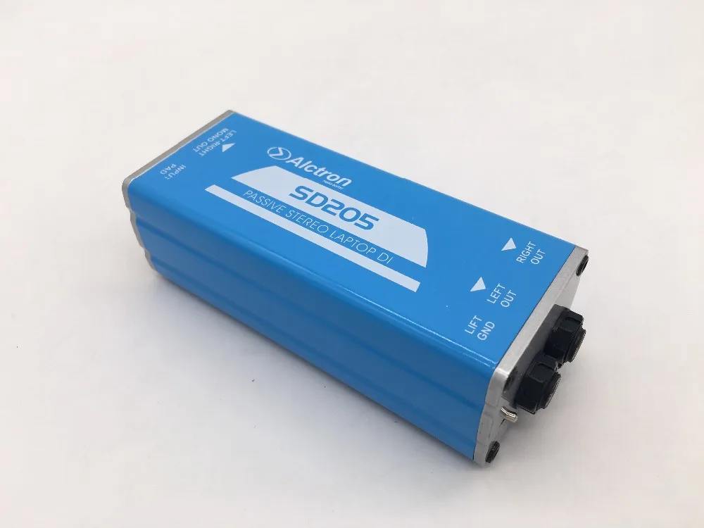Alctron SD205 пассивная прямая коробка, стерео DI коробка преобразования несимметричный для баланса аудио сигнала процессор, Пассивный стерео ноутбук DI
