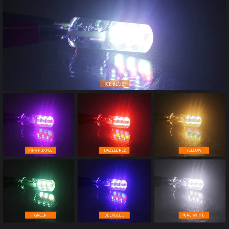 GOOGION T10 W5W светодиодные автомобильные лампы RGB пульт дистанционного управления 194