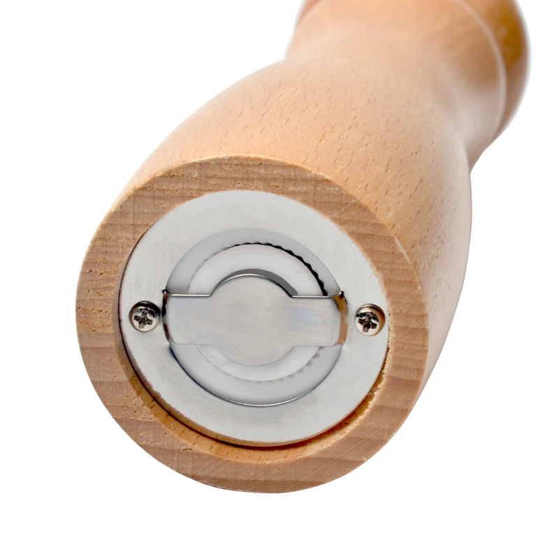 Мельница для соли и перца из Букового дерева с круглой головкой 8/10 дюймов|salt and