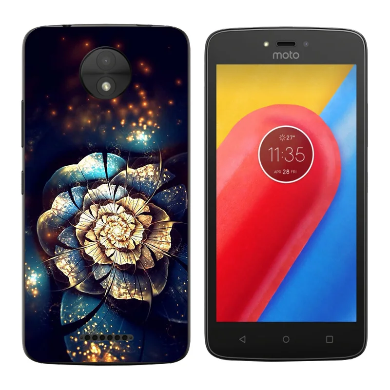 Чехлы для телефонов Motorola Moto C Plus с принтом &quotволны&quot 5 0 &quotМягкий ТПУ XT1723 XT1724 -