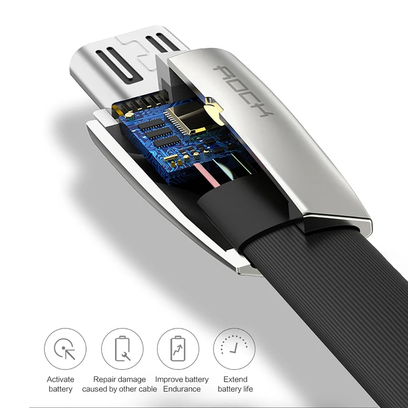 3D светодиодный кабель Micro USB 2А цинковый сплав светодиодная лампа микро для