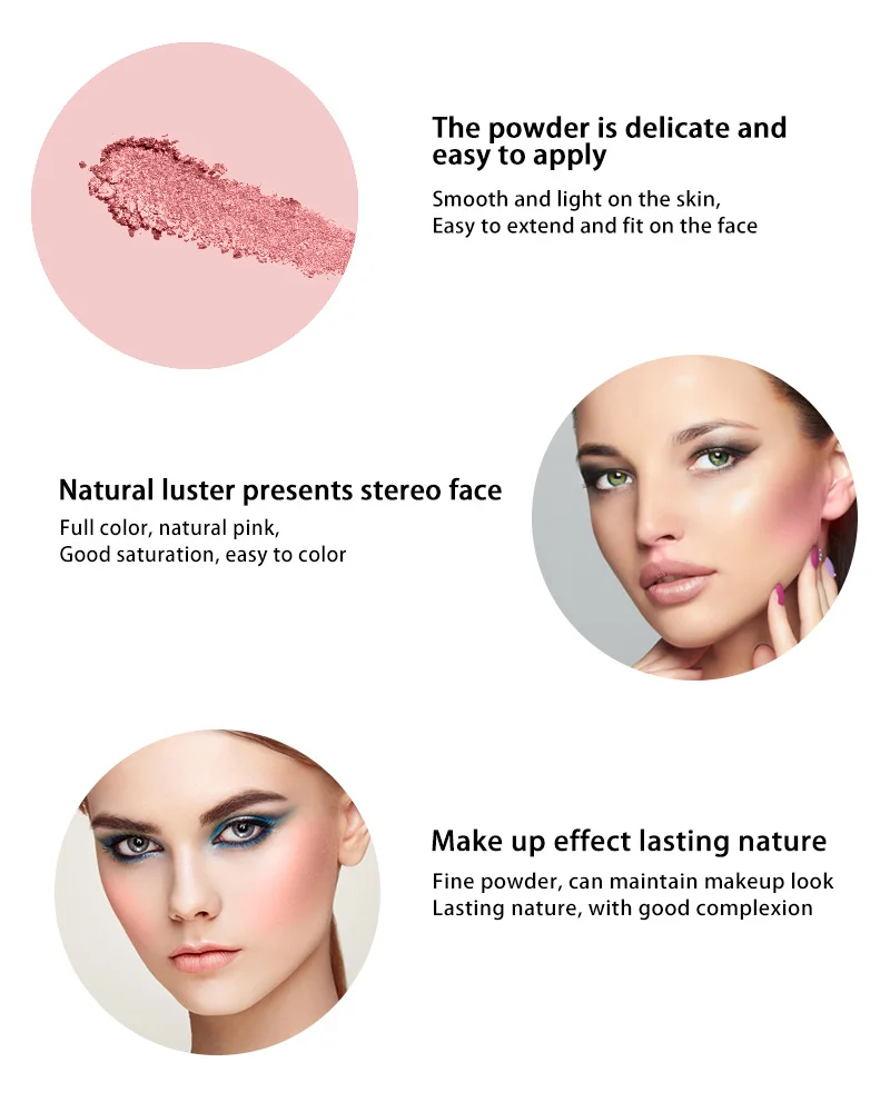 6 цветов, минеральные пигментные Румяна для лица, стойкие румяна, пудра Brozer Cosmestics, профессиональная палитра, румяна, контурные тени