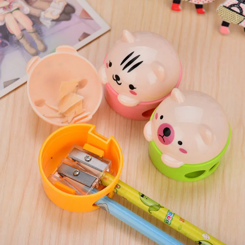Новый милый Kawaii с рисунком кота Пластик точилка для детей Студент Новинка пункт