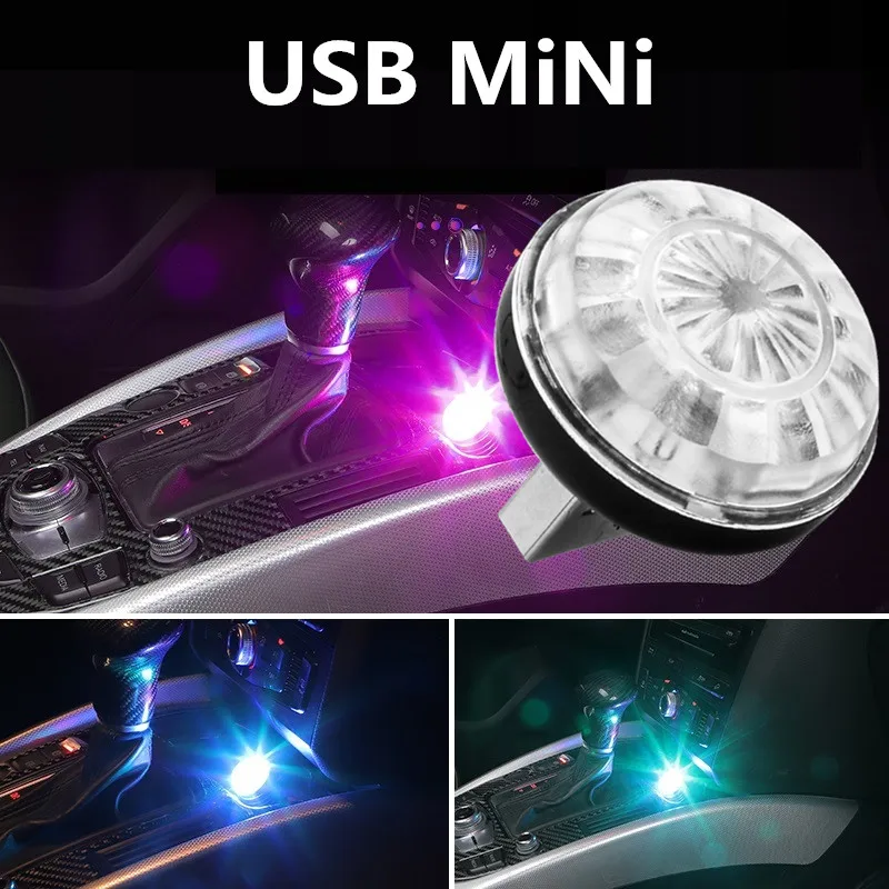 Светодиодная автомобильная USB мини-лампа DJ RGB мини цветная музыкальная звуковая