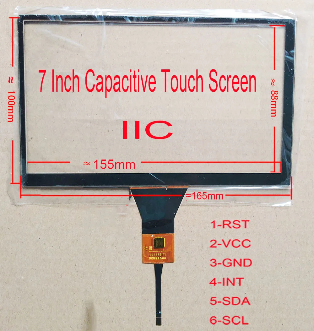 7 дюймов Capaivitve Touch для автомобиля DVD НАВИГАЦИЯ Carpc DIY Univesal GT911 6pin Raspberry Android