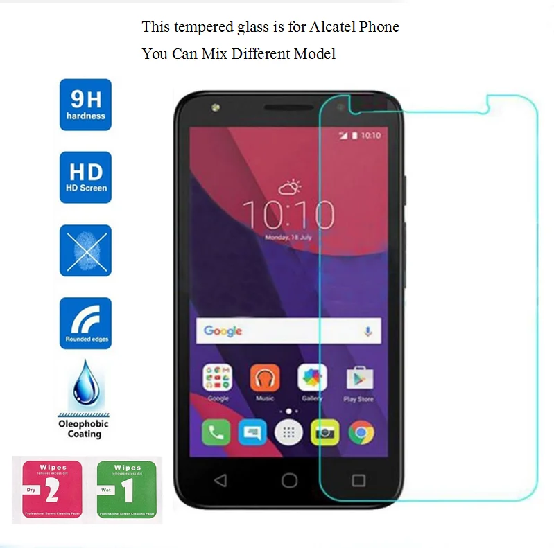 Закаленное защитное стекло премиум класса 10 шт. защитная пленка для Alcatel Pixi 3 4 Pixi3