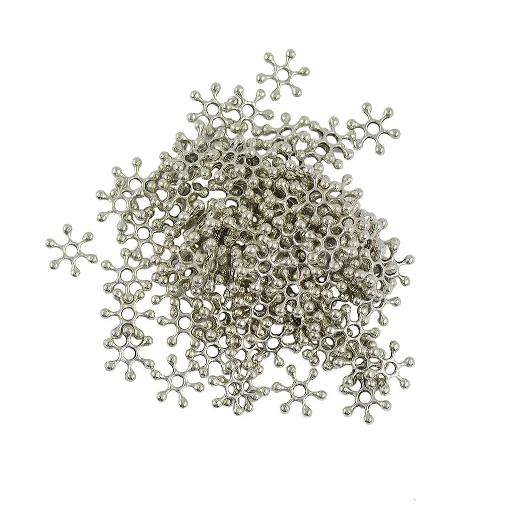200 шт. бусины в виде снежинок 10 мм|jewelry diy|spacer beadssnowflake spacer beads |