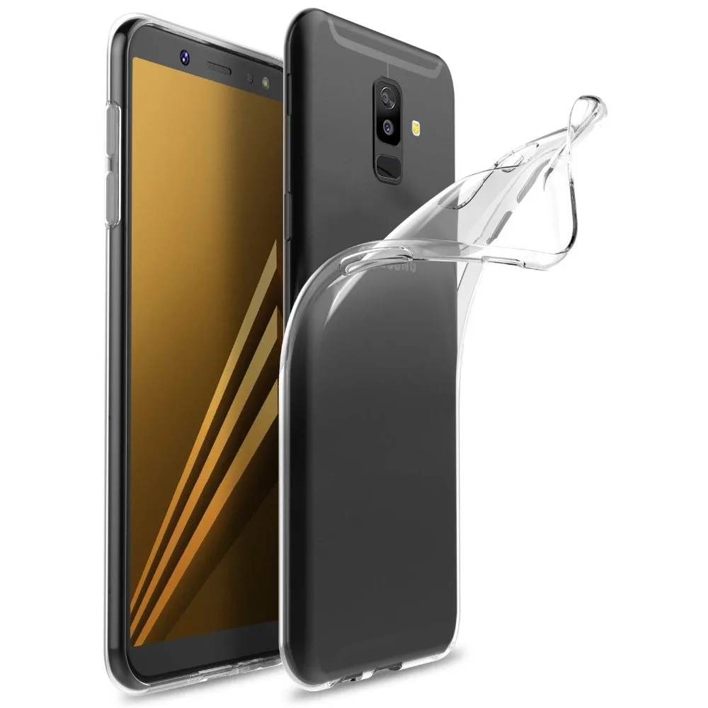 Для Galaxy J8 2018 SM-J800F чехол Прозрачный Мягкий ТПУ силиконовый для задней крышки samsung