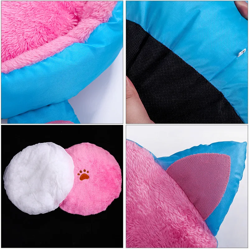 

Petshy Round Pet Dog Cat Beds Sleeping Mats Soft Comfortable Thick Plush Animal Puppy Cushion Sofa Washable Cats Nest Kennel