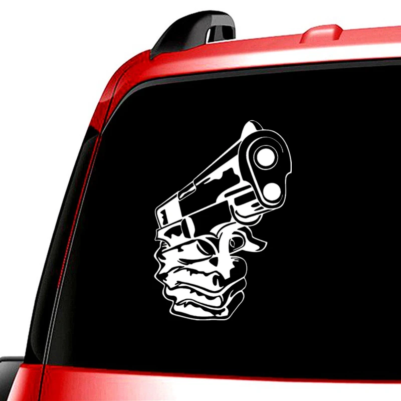 Three Ratels TZ-837 20*13.8cm 1-5 Pieces Car Sticker Mafia Gun Auto Stickers Removable