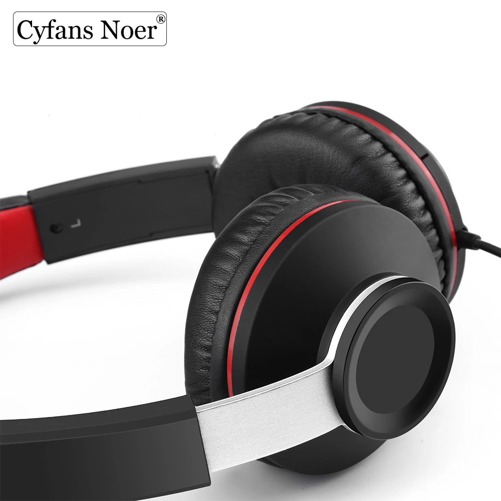 Cyfans Noer игровая гарнитура накладные стерео басы игровые наушники с микрофоном
