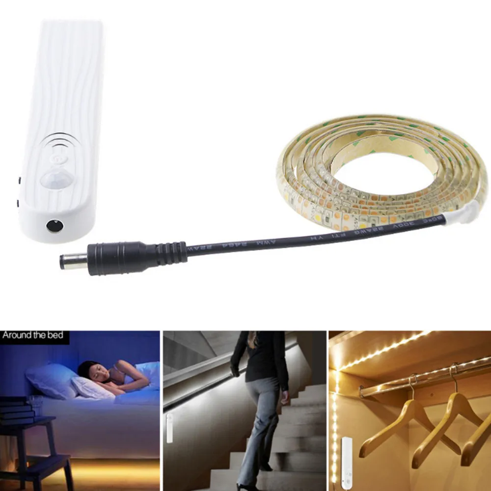 1 м Светодиодная лампа для шкафа с датчиком движения лента 12 В гардероба