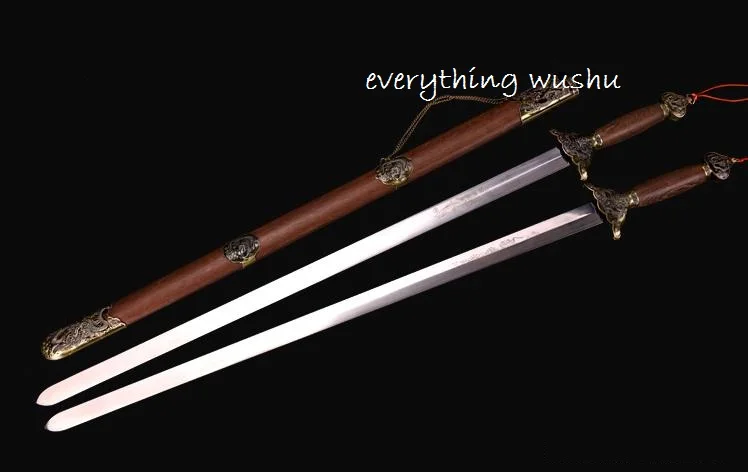 Длинные цюань мечи тай чи двойные для занятий ушу двойной прямой меч Лебедь