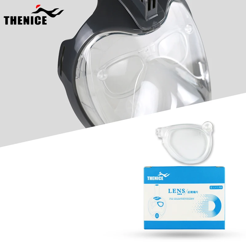 Маска для подводного плавания THENICE K2100 съемные линзы на все лицо оборудование