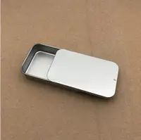 2019 New Arrival white tin box Rectangle gift box sealing plain tin box 80x50x15mm without hinge