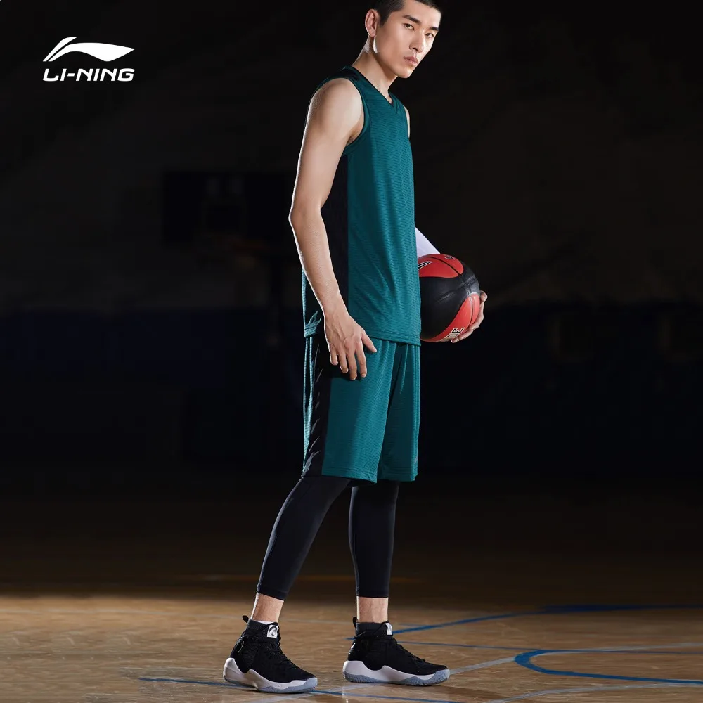 Li Ning мужские баскетбольные костюмы для соревнований 2 предмета полиэстер дышащий