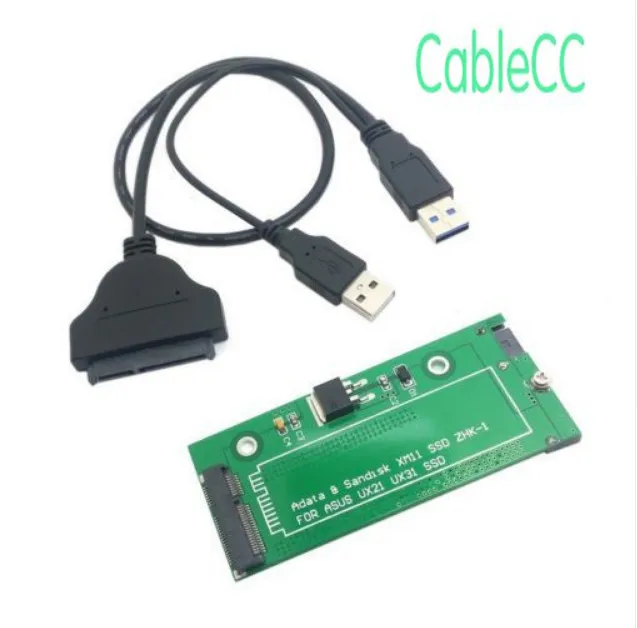SATA адаптер USB 3 0 кабель для ASUS EP121 UX21 UX31 SANDISK ADATA XM11 SSD 2 5 &quot3 5&quot отслеживание +