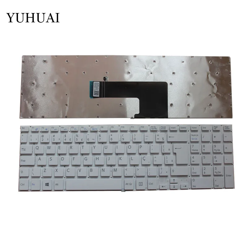 Бразильская Клавиатура для ноутбука sony Vaio SVF15 FIT15 SVF151 SVF152 SVF153 SVF1541 SVF15E BR белая
