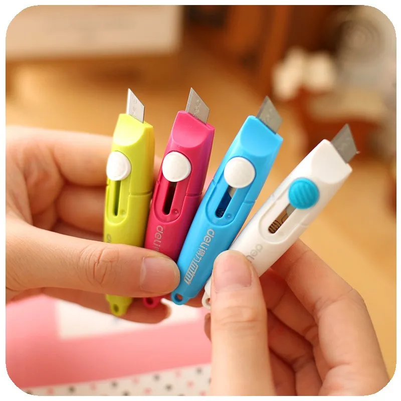 

deli 2020 utility knife mini multicolour paper knife portable small utility knife letter opener