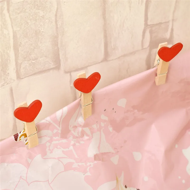 

20pcs/lot new Mini Wood Memo Paper Clips For Photo Postcard Clips Clothespin Craft Decoration Home Wedding