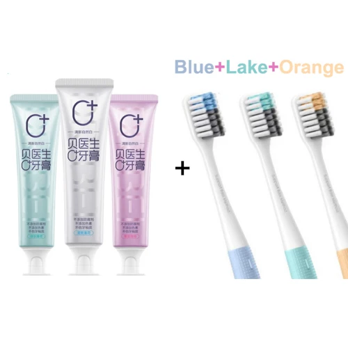 Add Toothbrush 3pcs Xiaomi Doctor B зубная паста ноль добавить без пигмента без консервантов три мягкий вкус здоровый для беременных женщин детей - Цвет: Add Toothbrush 3pcs