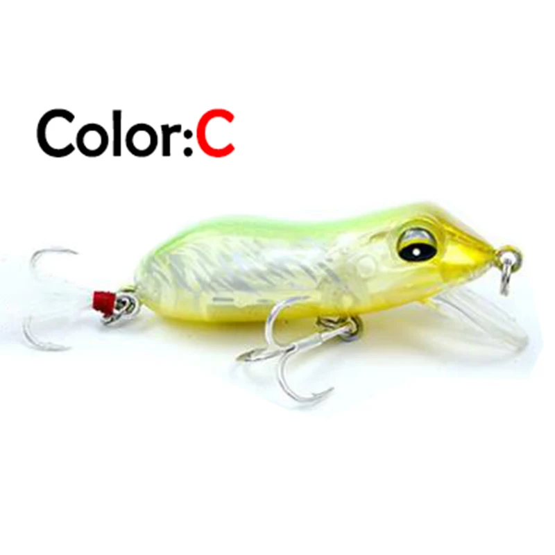 C Новая приманка лягушка 5,5 см 10 г для рыбалки приманки-Воблеры Pesca Isca искусственная жесткая приманка кренкбейт блесна для радужной форели речной поток бас - Цвет: C