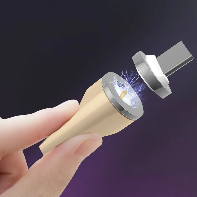 OtgMagnetic Cable adapter Быстрый зарядный разъем LED light micro usb адаптер IOS andriod type C adpater для iphone