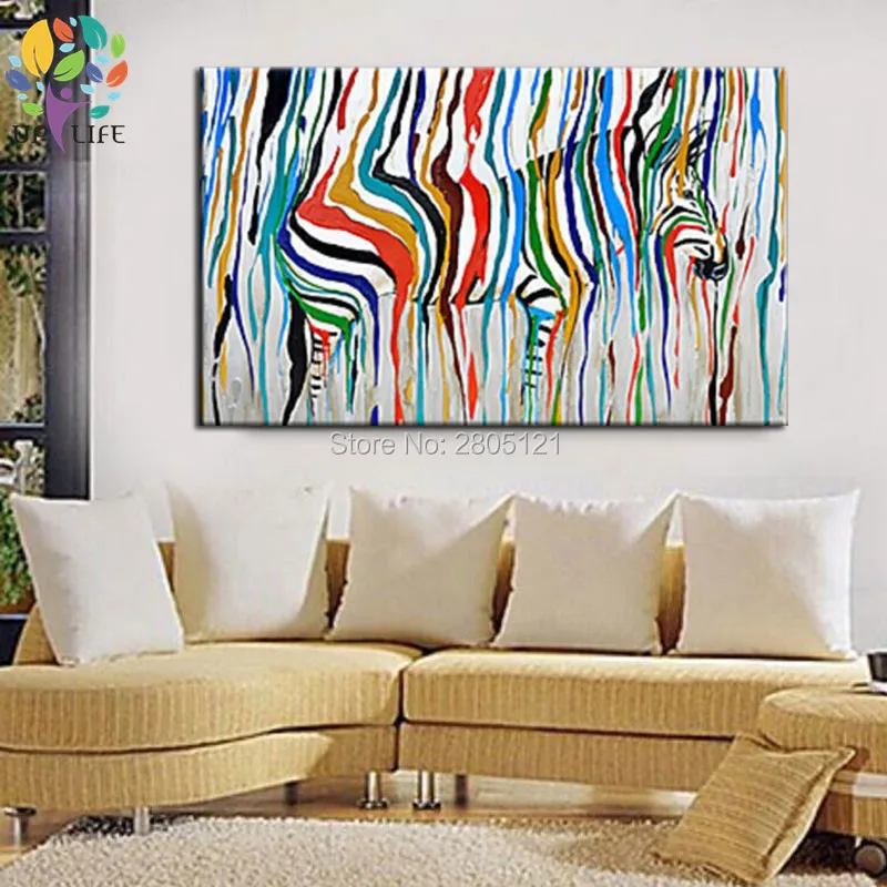 Картина маслом на холсте с принтом зебры|animal pictures|picture for living roomoil painting |