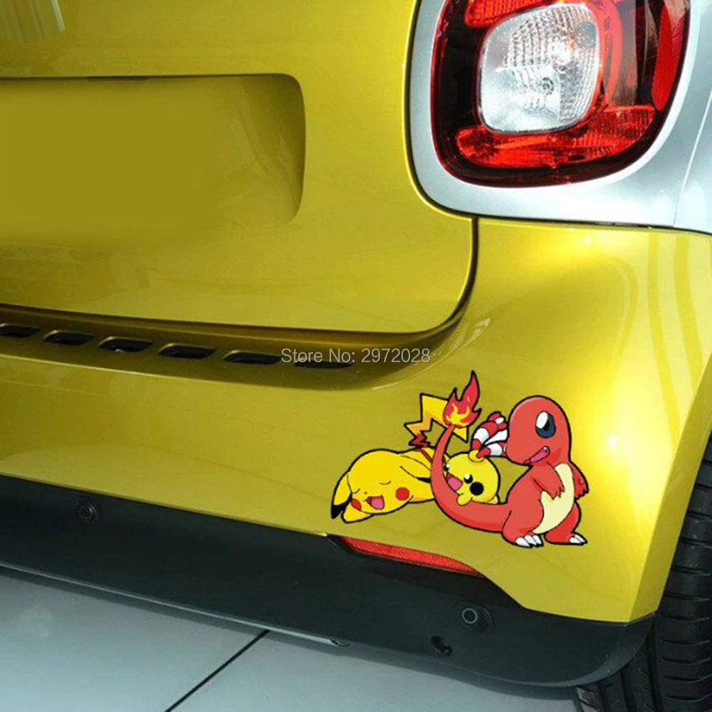 Автомобильный Стайлинг 10 x наклейки с рисунками животных Пикачу Pokemon