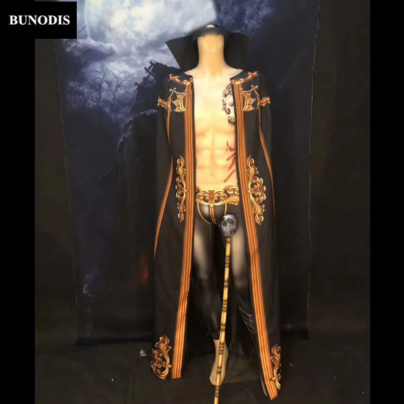 BU362 Hallowmas одежда волшебница комбинезон и плащ 3D печатных личности костюмы сцена