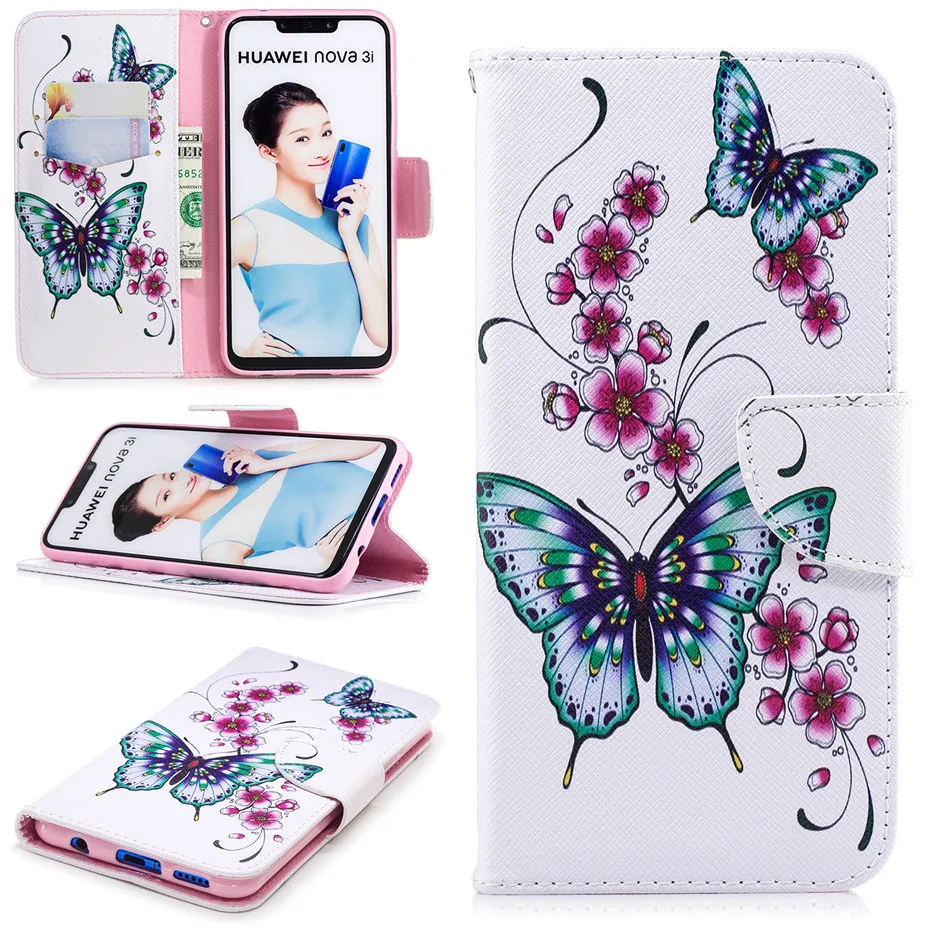 Чехол для телефона Huawei Honor 10 6C 6X 7X 8C P30 P20 P9 Mate 20 Lite P Smart 2019 кожаный чехол бумажник в