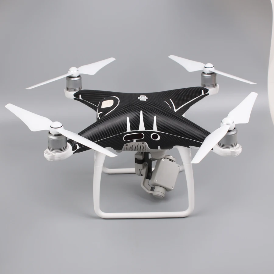 DJI кожи Стикеры черный Цвет углерода Волокно графические зерна Наклейки
