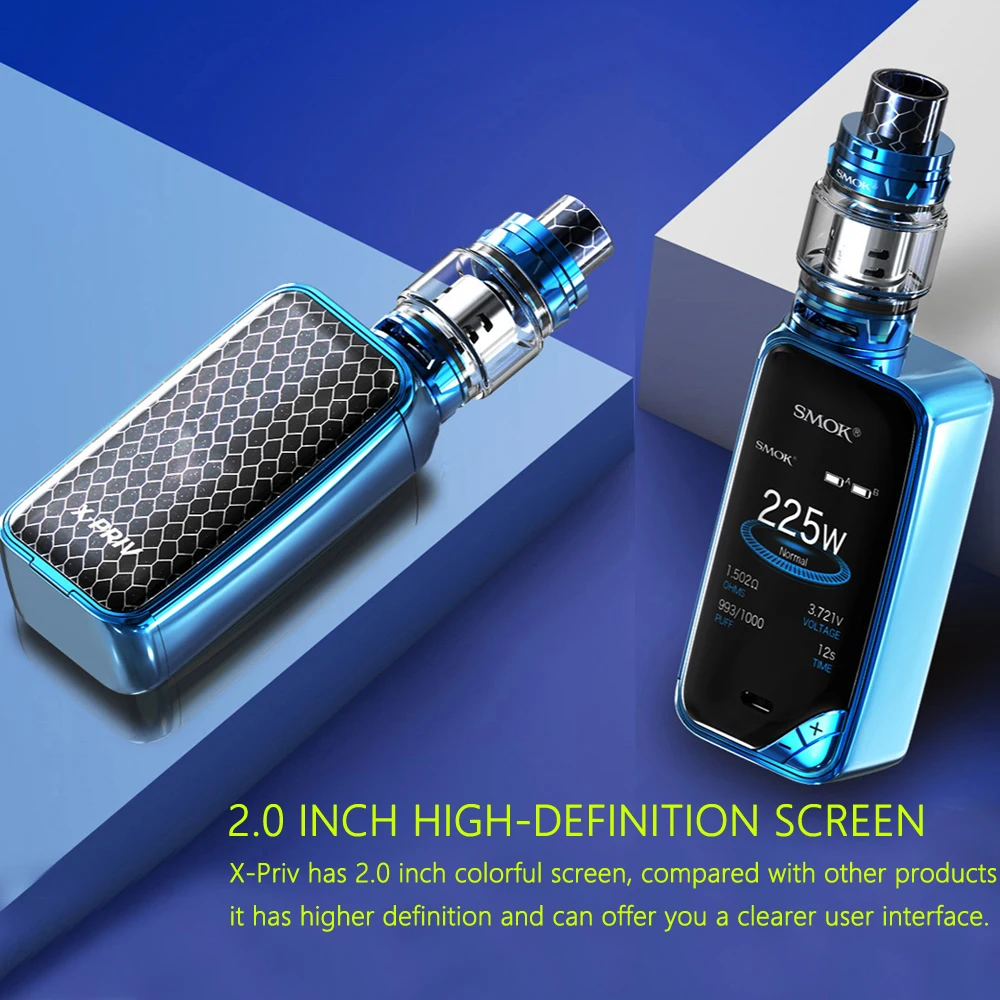 Оригинальный SMOK X priv комплект VAPE с 8 мл TFV12 Prince Tank испаритель 225 Вт Mod электронная