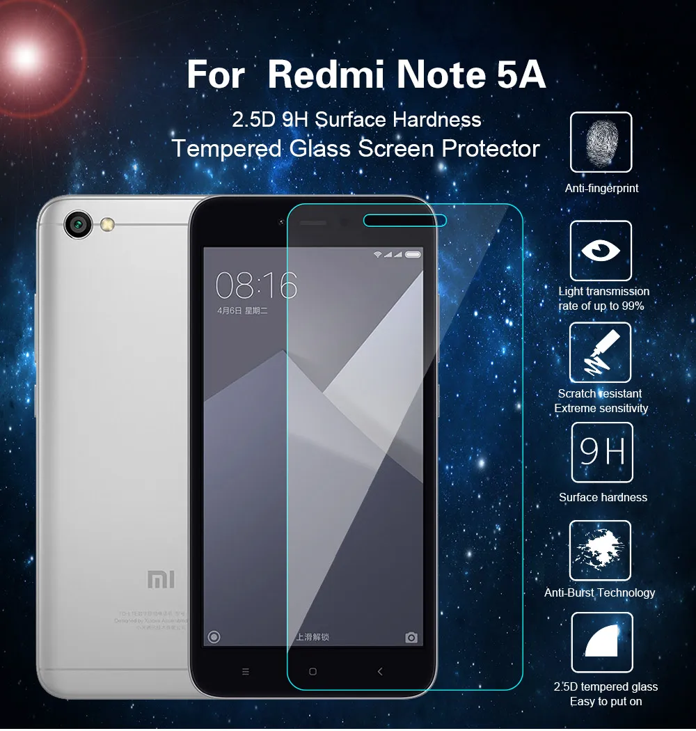 Laixi ультра-тонкий HD закалённое стекло для Xiaomi Redmi Примечание 5A высокой четкости