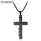 Популярное ожерелье из аниме Death Note, подвеска-крест, аксессуары для косплея, Модная бижутерия из фильма, металлическая подвеска черного и золотого цвета для мужчин