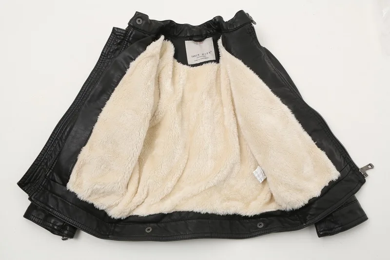 JKP children's clothing autumn and winter leather jacket new Korean boy plus velvet padded pu FPC-95 | Детская одежда и обувь