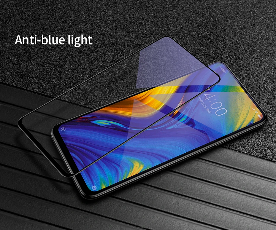 Тонкое защитное стекло Baseus 0,3 мм для Xiaomi Mix 3 Защита экрана 9H Защита от царапин анти-синее закаленное стекло для Xiaomi Mix3