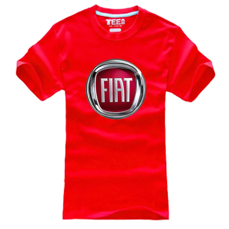 Летние лого Fiat футболка из хлопка повседневный спортивный костюм с короткими