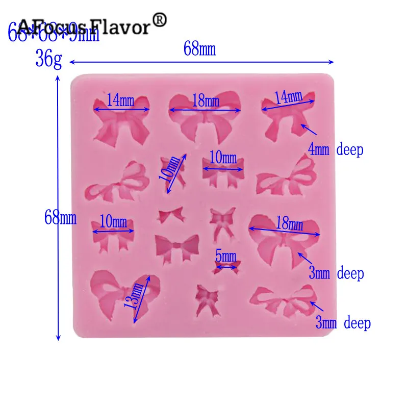 1 шт. силиконовая мини форма в виде банта|Формы для тортов| |