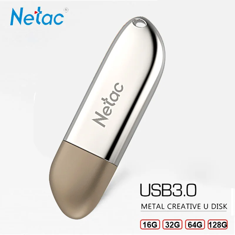 Netac металлический USB 3 0 16 ГБ 32 64 128 мини флешка флэш память Cle usb флеш накопитель