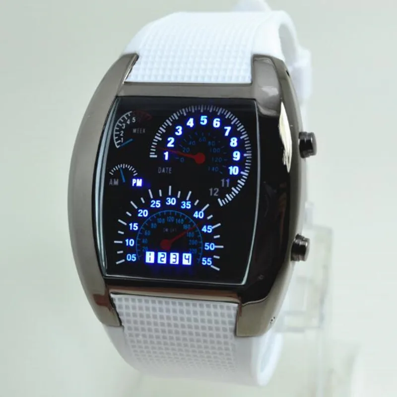 Новый Для мужчин цифровые часы сектор панель для Спорт Colock relojes para hombre|Мужские